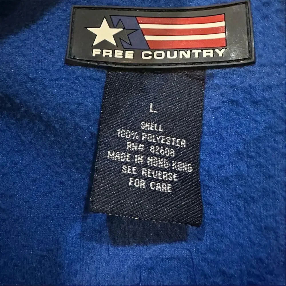 Free‎ Country Men's Blue Fleece Pullover Jacket Size L Casual Fall Wear
